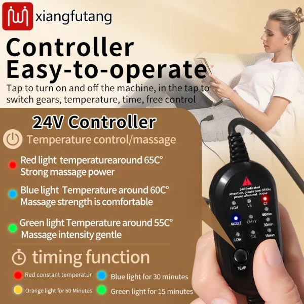العلاج بالضوء الأحمر التدفئة الكهربائية لفافة الورك والساق - تخفيف آلام العضلات والحفاظ على الدفء وسادة العلاج الحراري الكهربائية إجهاد العضلات