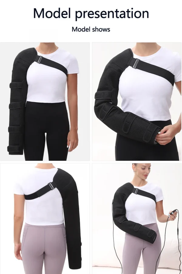 حامي ذراع الكتف المُدفأ 3 أوضاع عجن الاهتزاز التهاب المفاصل العناية بالكتف الكوع تصلب الإغاثة الرياضية سلالة الانتعاش