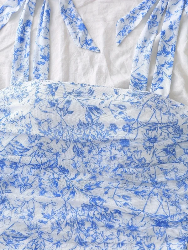 Solid Tie Shoulder Ruched Wide Strap Slim Fit Crop Top for Women Summer 2025 Y2K Clothes Pink Backless Cami Top Streetwear