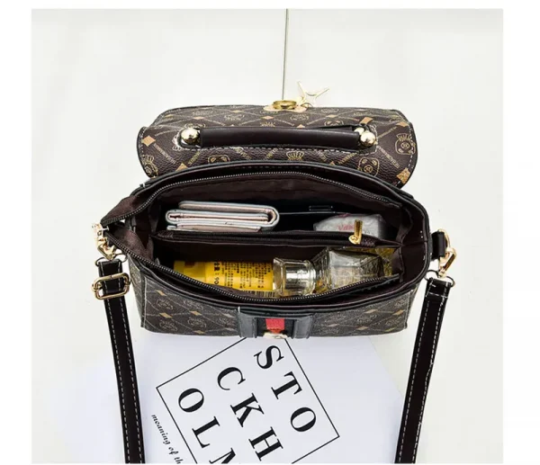 حقيبة كتف جديدة للنساء حقيبة حمل فاخرة حقيبة يد نسائية حقائب يد جلدية مطبوعة مشبك كتف واحد حقيبة ممتدة