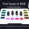 خلاط USB للألعاب من FIFINE مزود بـ 4 قنوات/واجهة ميكروفون XLR/RGB، خلاط صوت لبث الألعاب Podcast AmpliGame SC3W