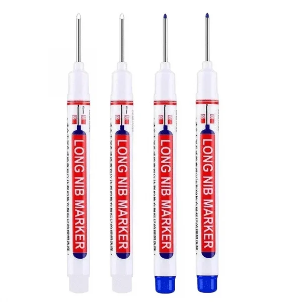 4 قطعة/المجموعة 20 مللي متر ثقب عميق طويل بنك الاستثمار القومي رئيس علامات للمعادن ثقب القلم مقاوم للماء الحمام النجارة الديكور متعددة الأغراض