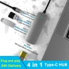 USB C HUB نوع C الفاصل إلى HDMI-4K محطة إرساء محول الكمبيوتر المحمول مع PD SD TF RJ45 Thunderbolt 3 لماك بوك اير M1 باد برو