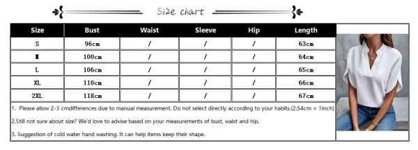 بلوزة نسائية صيفية غير رسمية من VEITCHE قمصان نسائية عصرية بياقة على شكل v نصف كم بلوفر أنيق للمكتب بلوزات فضفاضة