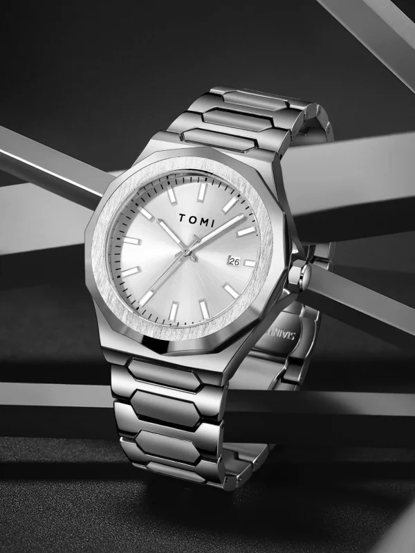 تومي الأعمال الفاخرة ساعة رجالية هدية مجموعة صناديق وردة عالية الجودة الذهب حالة بسيطة ومتعددة الاستخدامات ساعة كوارتز Relogio Masculino