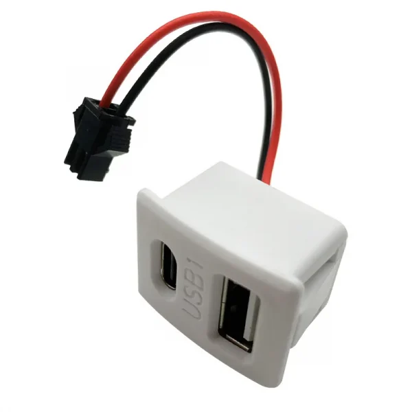 USB female seat type-c double socket usb a female, lamp charging socket power socket with cable connector