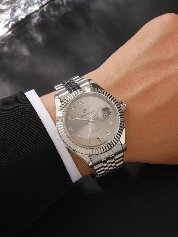 ساعة كوارتز رياضية من الفولاذ المقاوم للصدأ للرجال، ساعة يد فاخرة للأعمال، كرونوغراف Reloj للرجال والنساء، هدية عيد ميلاد