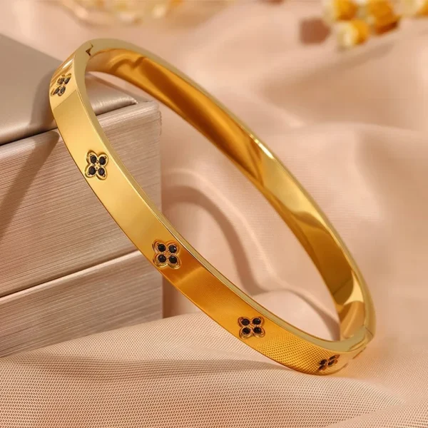 ZAKOL 5/1 قطعة تألق زركونيا مطعمة سوار الفولاذ المقاوم للصدأ مجموعة للنساء تكويم أساور موضة غير يتلاشى مجوهرات هدية