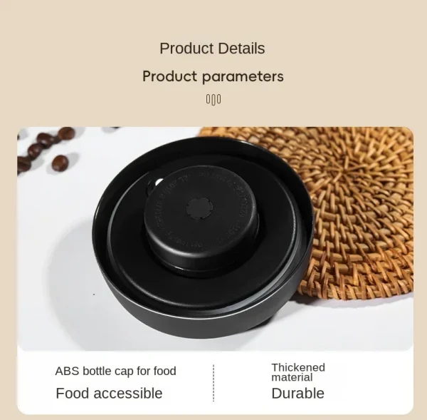 وعاء قهوة بغطاء أسود متعدد السعة، وعاء تخزين يدوي مقاوم للرطوبة، إبريق شاي زجاجي للمطبخ، وعاء تخزين حبوب القهوة، جرة محكمة الغلق
