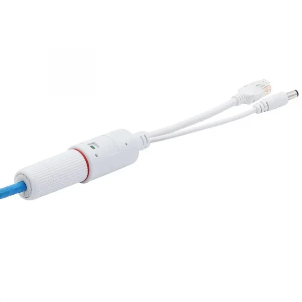 Waterproof POE Splitter IP67 48V to 12V IEEE 802.3af/at Adapter for Outdoor IP Camera CCTV Security System