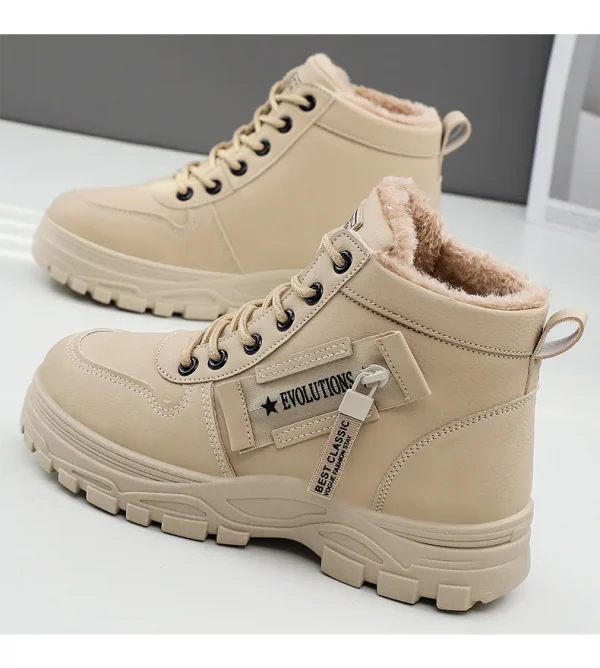 أحذية ثلج نسائية، أحذية قطنية صوفية شتوية، أحذية قطنية دافئة ومتعددة الاستخدامات، أحذية نسائية كبيرة الحجم