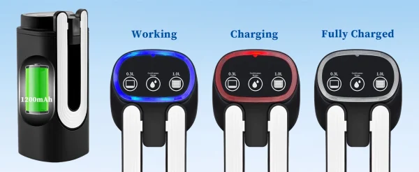 مضخة مياه أوتوماتيكية لزجاجة مياه بسعة 5 جالون، مضخة توزيع مياه كهربائية محمولة للشحن (أسود)