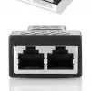 RJ45 splitter 1 to 2 network cable connector with shielded port 1000Mbps LAN connector Cat6/Cat5e suitable for PC laptop TV box