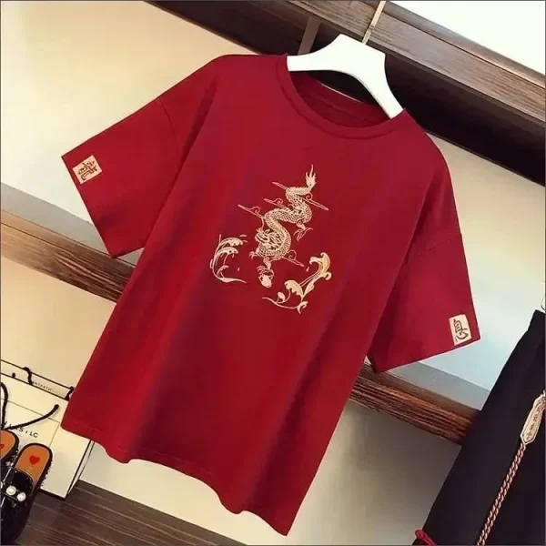 2025 جديد اليابانية Harajuku المحملة القمم النمط الصيني تانغ دعوى المرأة تي شيرت غير رسمي واسعة الساق الكونغ فو فستان أطفال مع سروال داخلي الملابس الشرقية