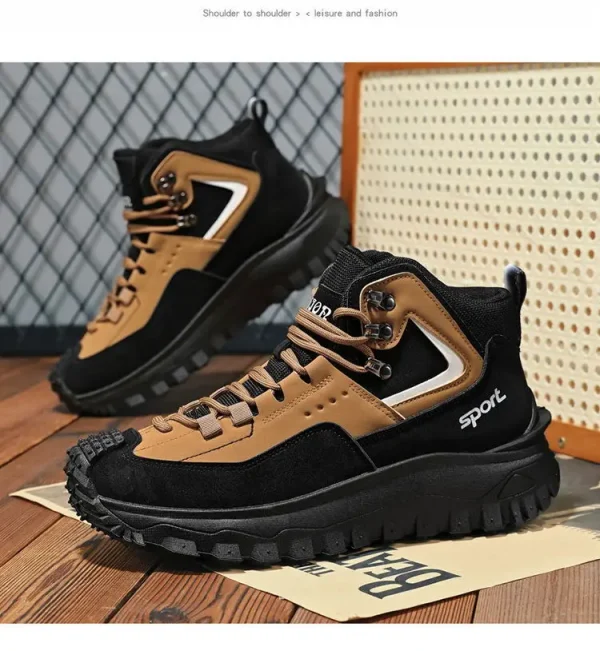 جديد الرجال عالية الجودة ماركة الأحذية الجلدية سلامة العمل الأحذية