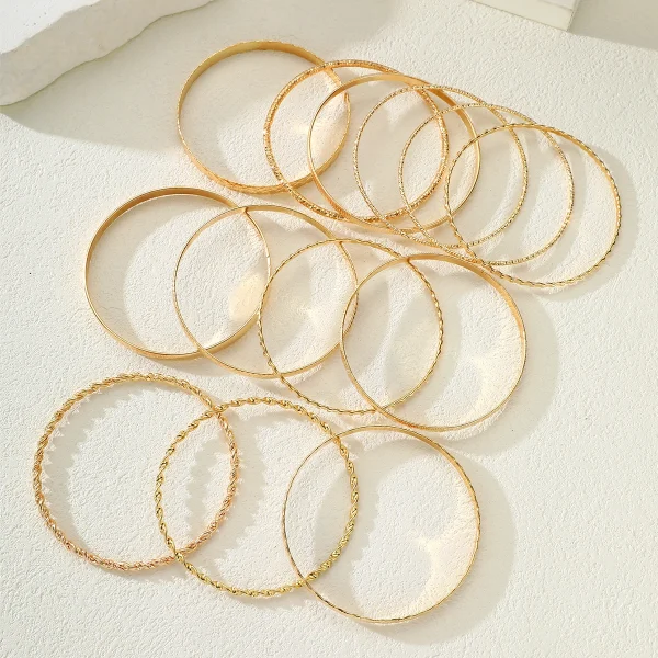 13 قطعة مجموعة أساور بسيطة