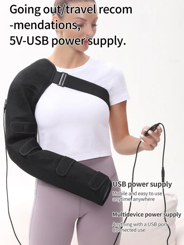 حامي ذراع الكتف المُدفأ 3 أوضاع عجن الاهتزاز التهاب المفاصل العناية بالكتف الكوع تصلب الإغاثة الرياضية سلالة الانتعاش