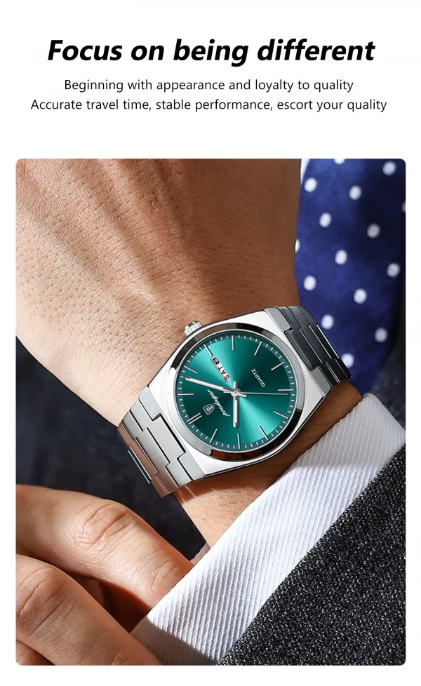 POEDAGAR ساعات رجالية فاخرة مقاوم للماء مضيئة تاريخ الأسبوع الرجال ساعة الفولاذ المقاوم للصدأ عادية موضة كوارتز رجل ساعة اليد Reloj