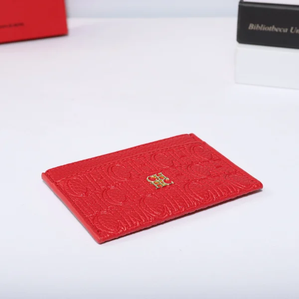 حامل بطاقات جديد من CH بنقش، محفظة بطاقة ائتمان رفيعة وبسيطة للنساء والرجال، حقيبة بطاقات هوية محمولة مع فتحات متعددة