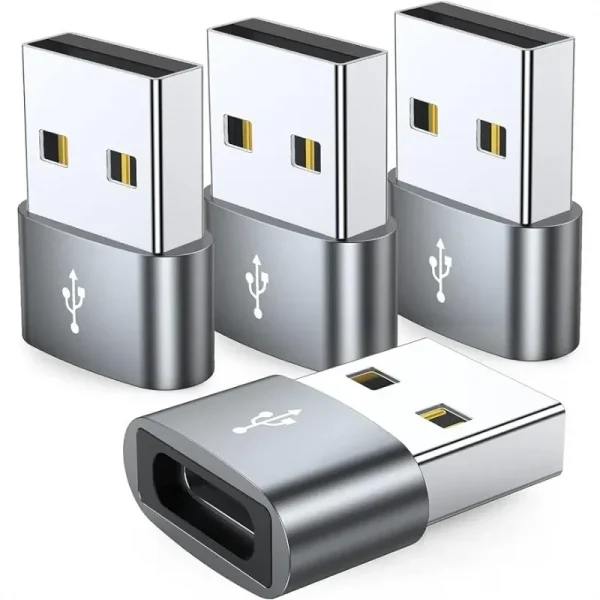 4 عبوات من محول كابل USB C أنثى إلى USB ذكر من النوع C إلى USB A، متوافق مع iPhone iPad وSamsung Galaxy Pixel