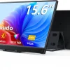 أمودو 15.6 بوصة شاشة محمولة 1920x1080P تمديد عرض IPS لوحة ال سي دي الثقب حامل VESA USBC Mini HDMI شاشة الهاتف المحمول