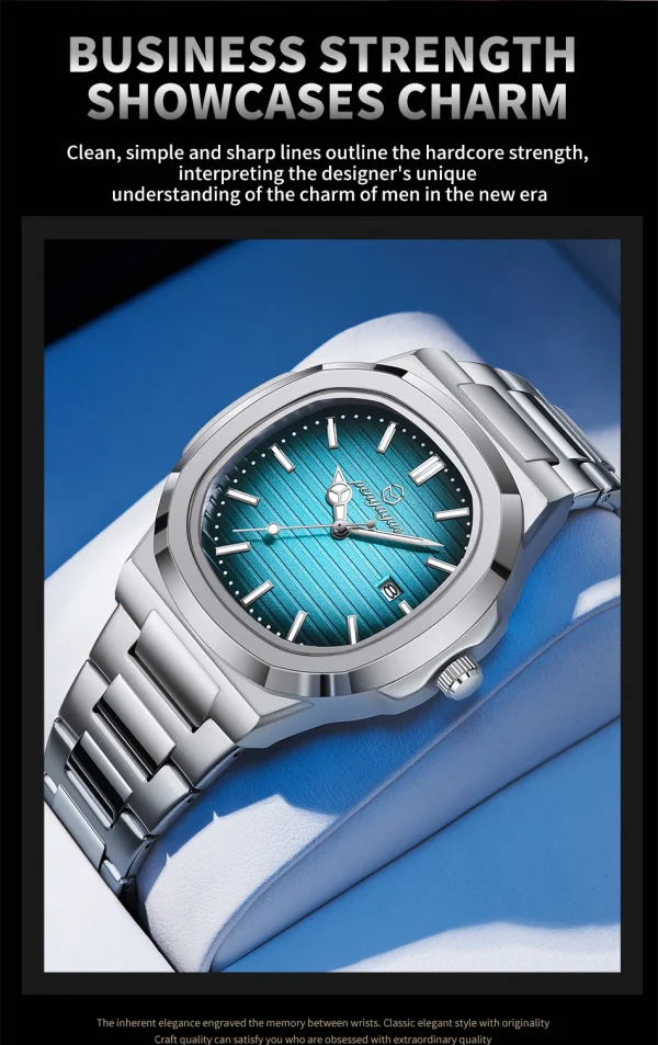 2026 جديد فاخر العسكرية رجل ساعة مربع مقاوم للماء مضيئة تاريخ الأسبوع الرجال ساعة الفولاذ المقاوم للصدأ الكوارتز ساعات رجالية Reloj + صندوق