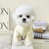 الفاخرة الكلب قاع قميص الربيع الكلب الملابس لطيف الصلبة جرو الياقة المدورة الدافئة لينة القط قميص الحيوانات الأليفة بلوزات تشيهواهوا ازياء