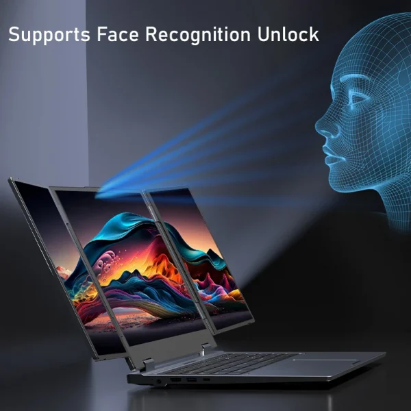 16 Inch Triple-Screen Laptop I7-1260P 12th Gen Wifi 6 Max 64GB RAM 4TB SSD Portable Monitor 3 Screen Laptop Student PC