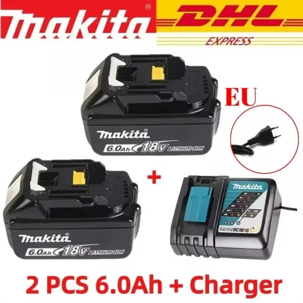 makita 18v battery Genuine 18V Makita 6Ah Makita Battery BL1840 BL1830B BL1850B BL1850 BL1860 BL1815 Replacement Lithium Battery