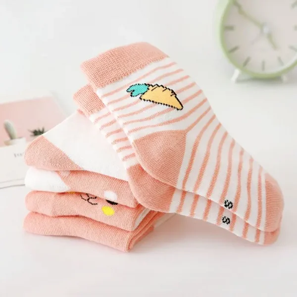 5Pairs الطفل الجوارب القطنية ربيع الخريف الكرتون الحيوان الأطفال جورب الفتيات لطيف الوليد بوي طفل الاطفال الجوارب 0-6 سنوات