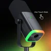ميكروفون ديناميكي FIFINE USB/XLR مع زر كتم الصوت باللمس، ومقبس سماعة الرأس، وأدوات التحكم في الإدخال/الإخراج، لخلاط الكمبيوتر PS5/4، وميكروفون الألعاب Ampligame AM8
