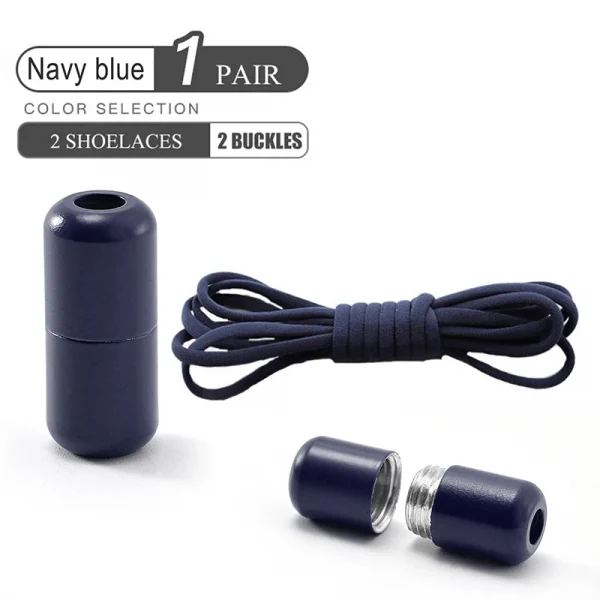 Elastic No Tie Shoelaces Semicircle Shoe Laces For Kids and Adult Sneakers Shoelace Quick Lazy Metal Lock Laces Shoe Strings