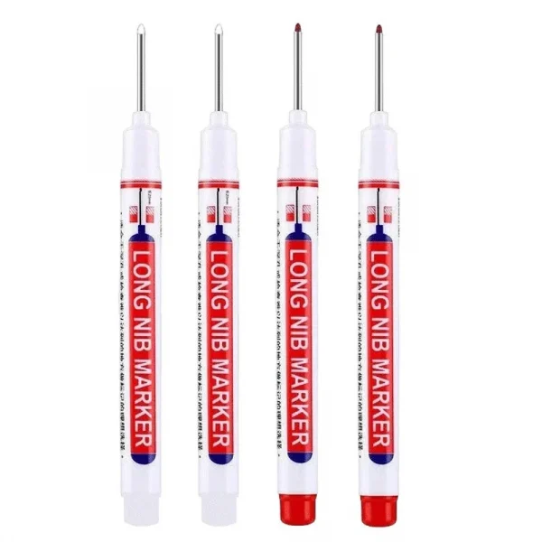 4 قطعة/المجموعة 20 مللي متر ثقب عميق طويل بنك الاستثمار القومي رئيس علامات للمعادن ثقب القلم مقاوم للماء الحمام النجارة الديكور متعددة الأغراض