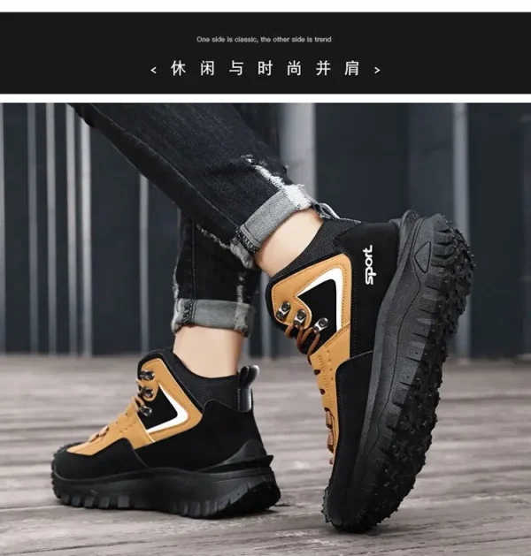 جديد الرجال عالية الجودة ماركة الأحذية الجلدية سلامة العمل الأحذية