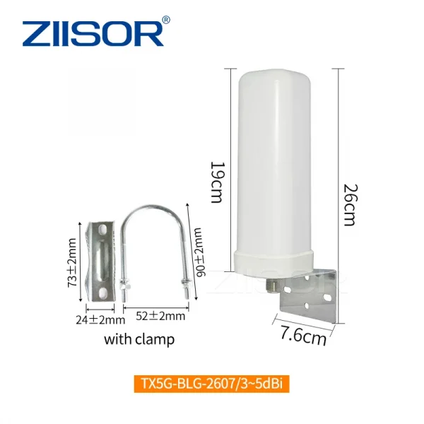 هوائي ZIISOR 5G لتقوية الإشارة في الهواء الطلق 4G LTE راوتر هوائيات طويلة المدى مع كابل ثلاثي الأبعاد N أنثى RP SMA ذكر