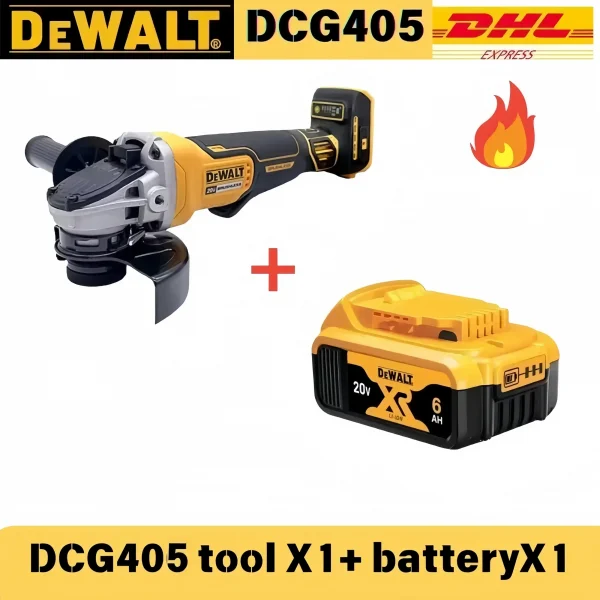 ديوالت زاوية طاحونة DCG405 20 فولت اللاسلكي فرش أداة السلطة آلة قطع 125 مللي متر قابلة للشحن المحمولة الملمع