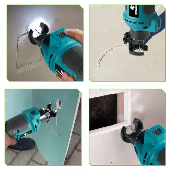 NEWBENY 3 التروس فرش الكهربائية دريوال قطع أداة قطع النجارة دريوال الألواح الصخرية أدوات لدبوس بطارية ماكيتا