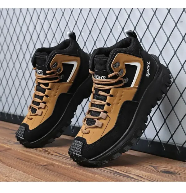 جديد الرجال عالية الجودة ماركة الأحذية الجلدية سلامة العمل الأحذية