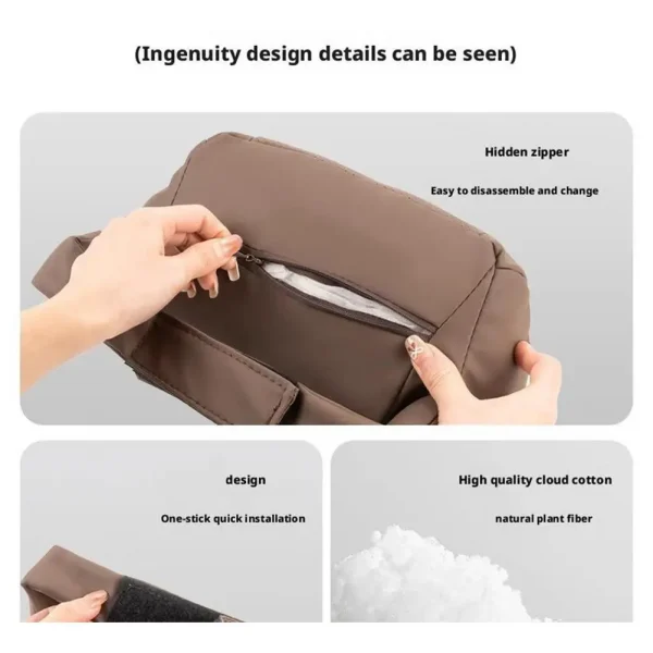 وسادة رقبة لمسند الرأس لمقعد السيارة العالمي، مسند رقبة مريح ثلاثي الأبعاد أثناء السفر، دعم ناعم ومريح للرقبة، حماية للرقبة