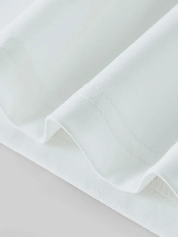 FSLE 100% قطن قصير الأكمام تي شيرت المرأة لربيع وصيف 2023 جديد رقبة مستديرة مستقيم أبيض أسود للنساء