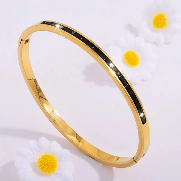 ZAKOL 5/1 قطعة تألق زركونيا مطعمة سوار الفولاذ المقاوم للصدأ مجموعة للنساء تكويم أساور موضة غير يتلاشى مجوهرات هدية