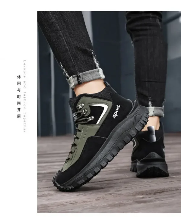 جديد الرجال عالية الجودة ماركة الأحذية الجلدية سلامة العمل الأحذية