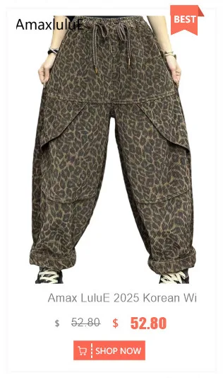 Amax LuluE الخريف الكورية تصميم المرأة فضفاض سروال قصير حريم السيدات عادية كلاسيكية خمر موضة مرونة الخصر بنطلون