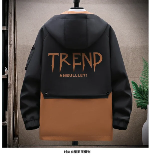 سترة بسحاب عادي مقاومة للرياح 2023 ربيع رجال بغطاء رأس وسترة مطبوعة صيحة هيب هوب أعلى سعر منخفض للرجال