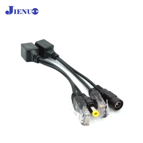 POE كابل الطاقة السلبية عبر إيثرنت كابل محول الفاصل RJ45 حاقن وحدة امدادات الطاقة 12-48 فولت الخائن عدة لكاميرا IP