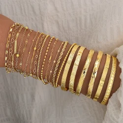 20 قطعة لون الذهب الموضة الحد الأدنى الإسورة سوار مجموعة Vintage بوهو الأفعى العظام سلسلة أساور للنساء مجوهرات اليومية هدية جديد