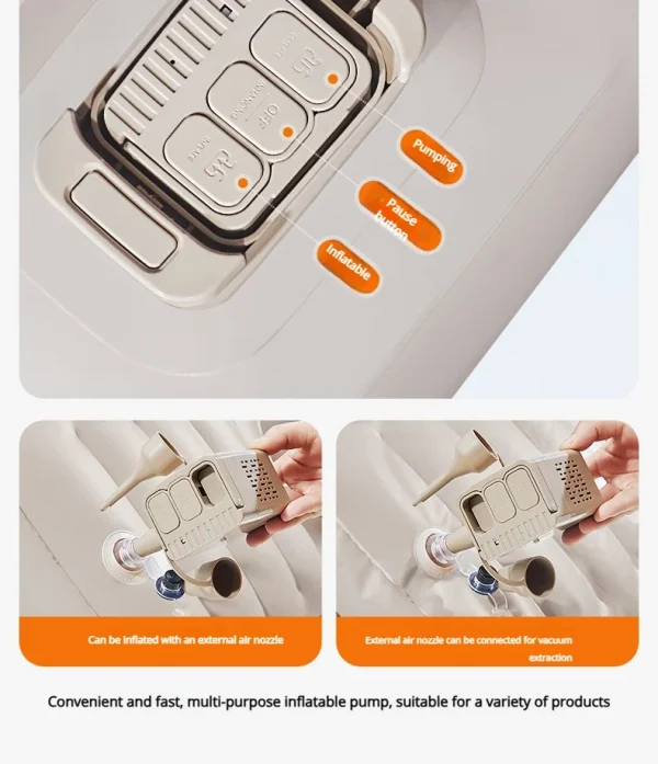 مرتبة هوائية خلفية للسفر أوتوماتيكية للسيارة، سرير محمول ذكي AI قابل للنفخ للنوم في السيارة