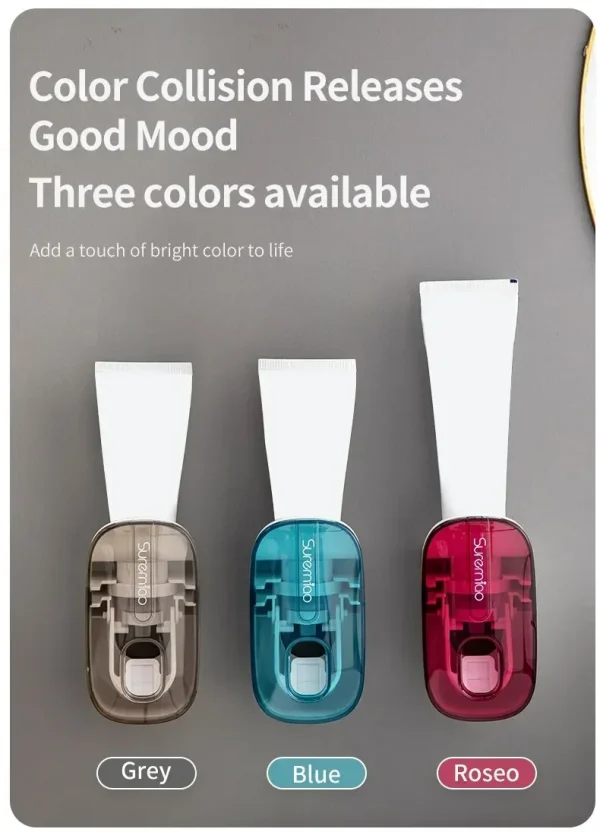 موزّع معجون أسنان مع حامل فرشاة جداري.