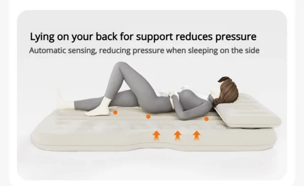 مرتبة هوائية خلفية للسفر أوتوماتيكية للسيارة، سرير محمول ذكي AI قابل للنفخ للنوم في السيارة