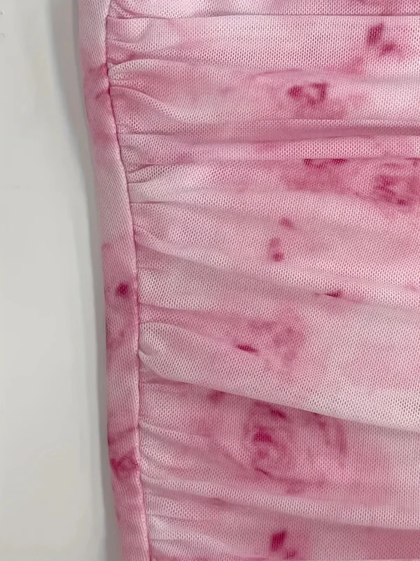 Solid Tie Shoulder Ruched Wide Strap Slim Fit Crop Top for Women Summer 2025 Y2K Clothes Pink Backless Cami Top Streetwear